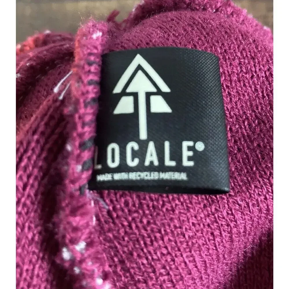 Colorado Beanie Pom Pom Maroon purple Acrylic One Size Fits Most - Picture 11 of 15